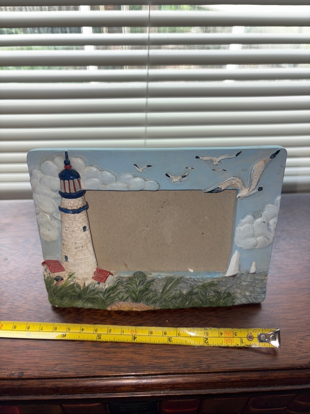 Coastal Lighthouse Picture Frame – Blue and White
